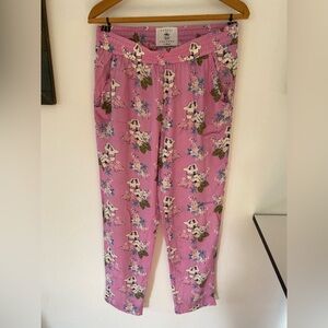 Velvet Calypso Pink hula Floral Print Pants